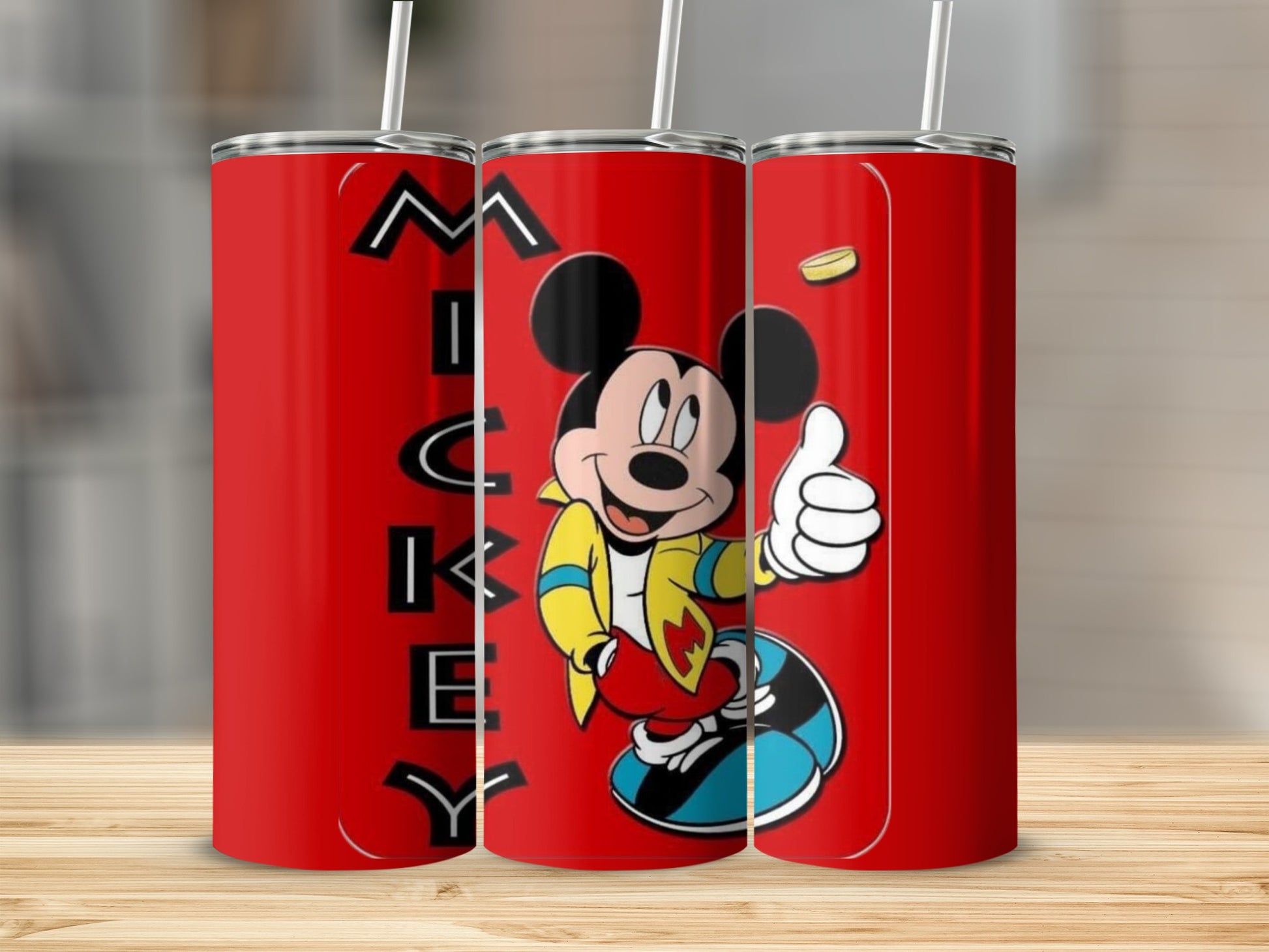 Mickey Mouse Thumbs Up Red Tumblers