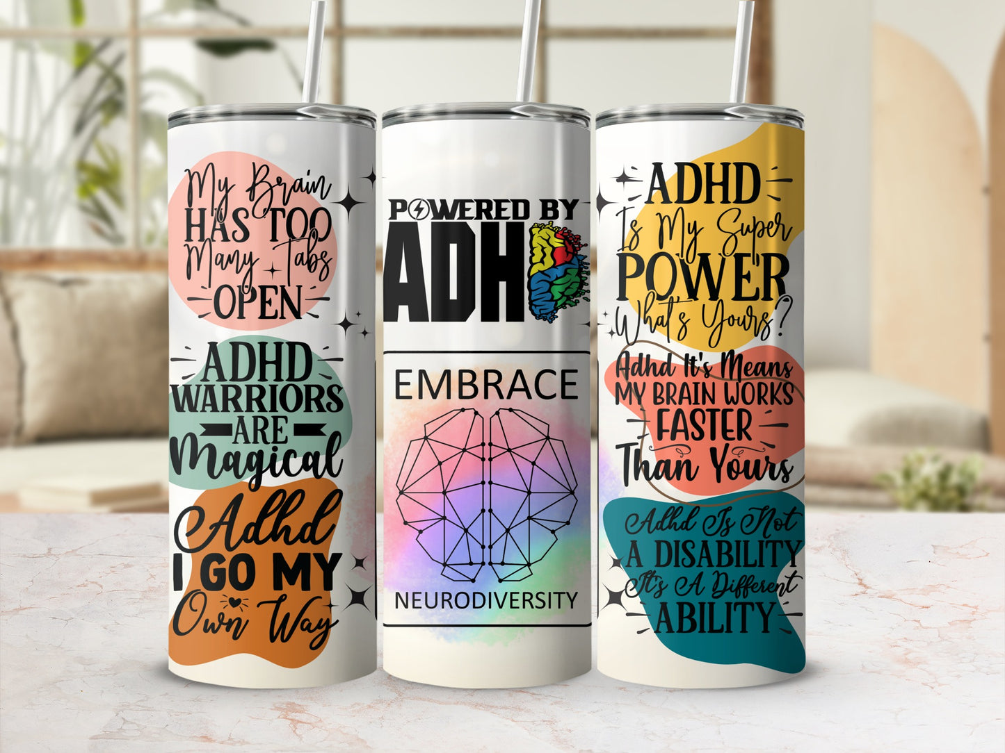 ADHD Warriors Are Magical Embrace Neurodiversity tumbler