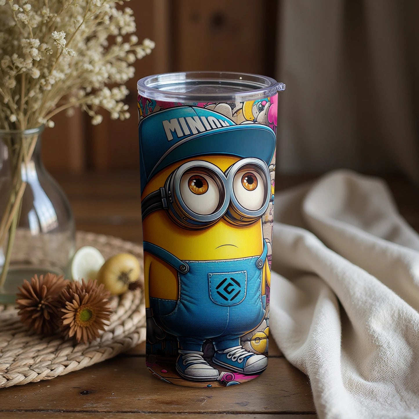 Minion Themed Tumbler With Colorful Design