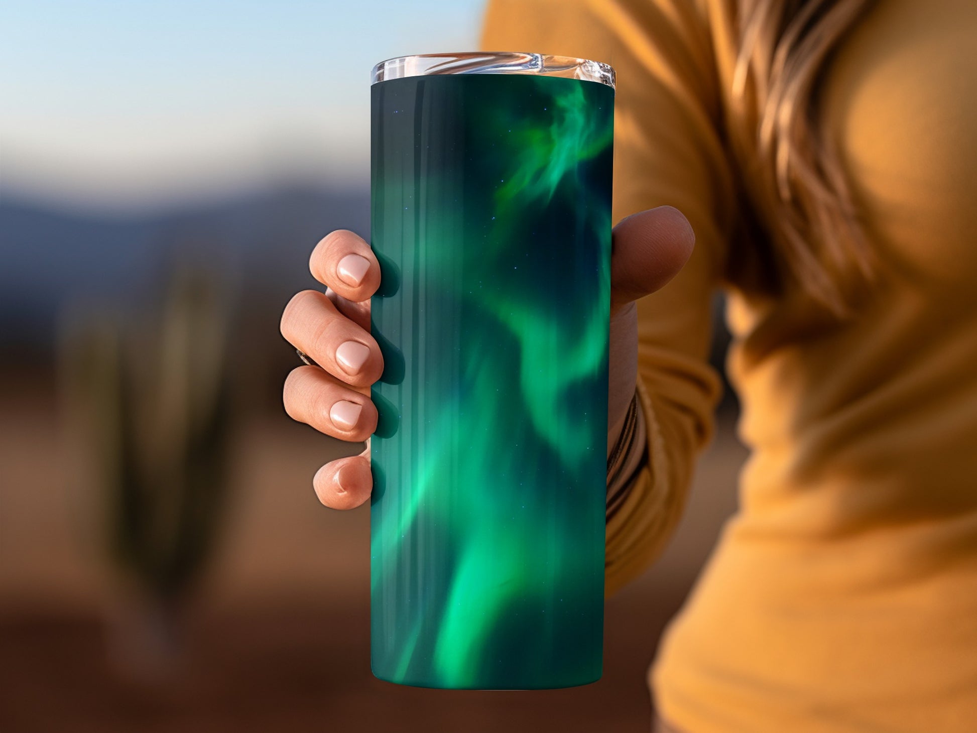 Aurora Borealis Insulated Travel Mug 16 oz