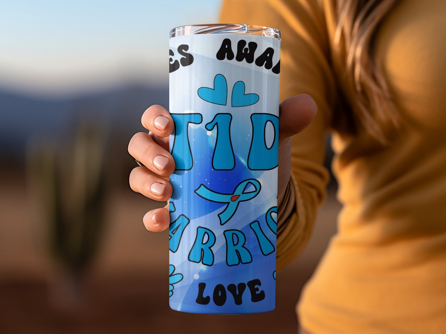 Diabetes Awareness Love Hope Tumbler Cup 20oz