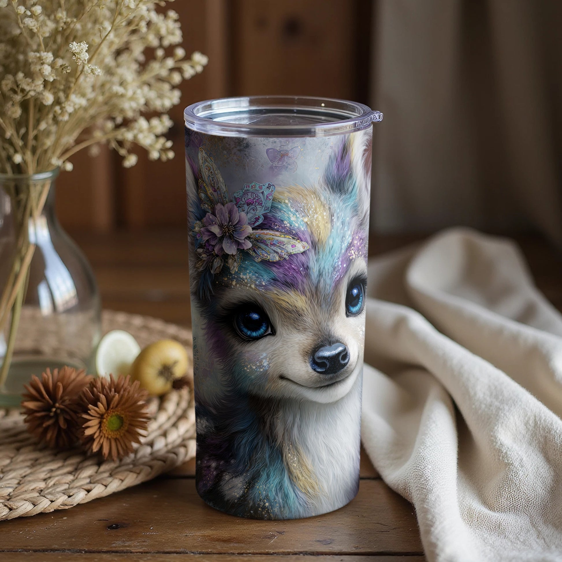 Enchanting Whimsical Creature Tumbler with Lid