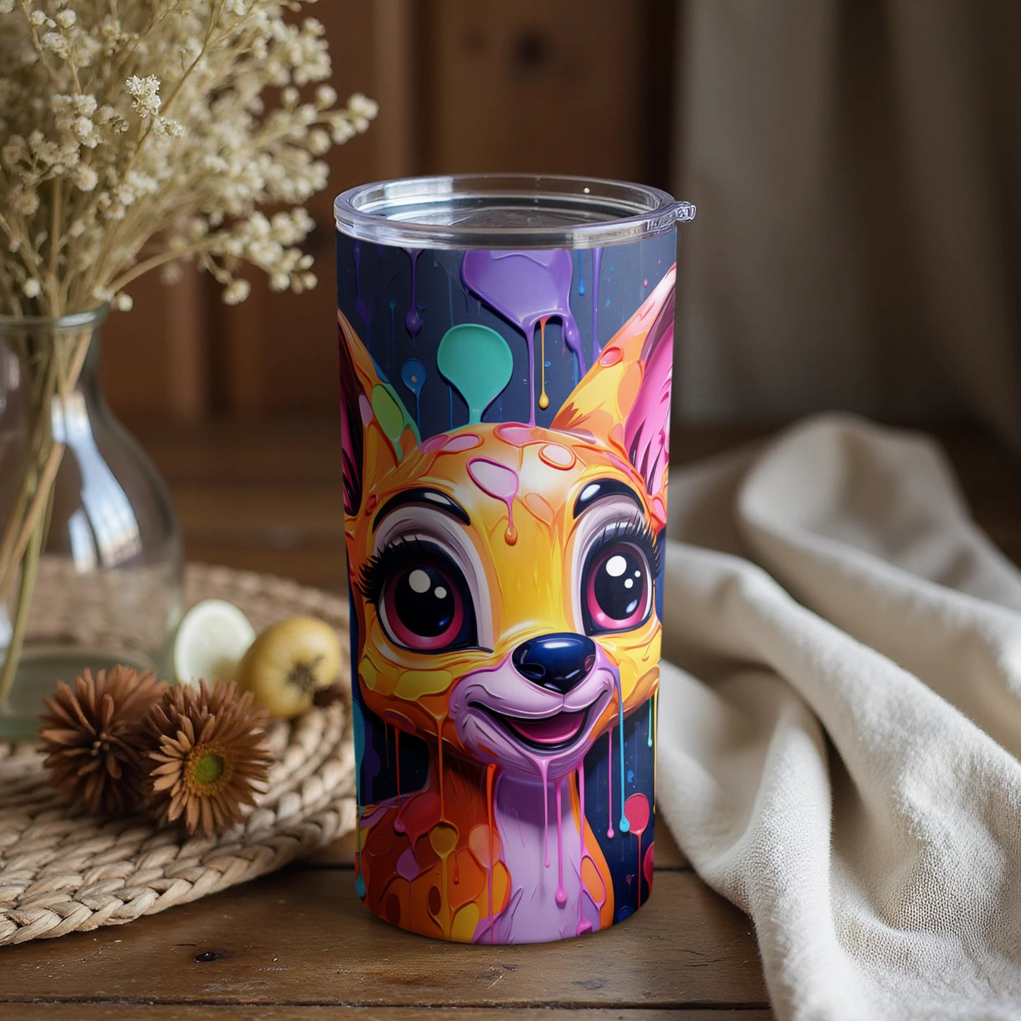 Colorful Abstract Animal Art Insulated Tumbler
