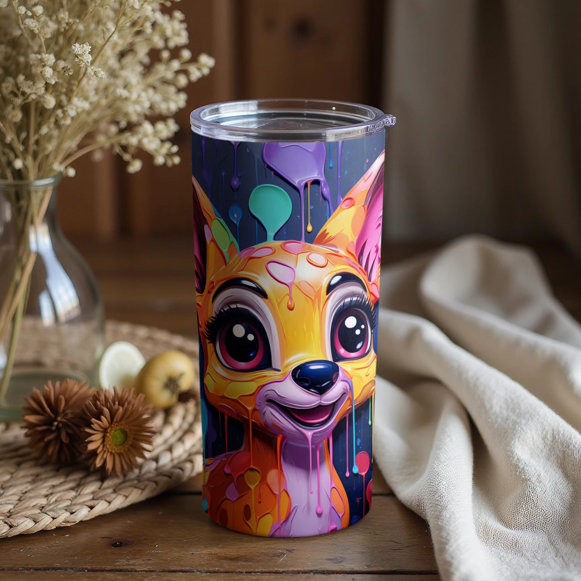 Colorful Abstract Animal Art Insulated Tumbler