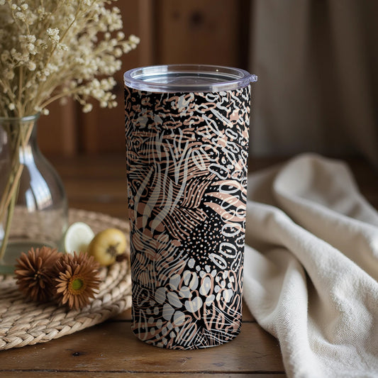 Abstract Animal Print Pattern Tumbler with Lid Tumbler