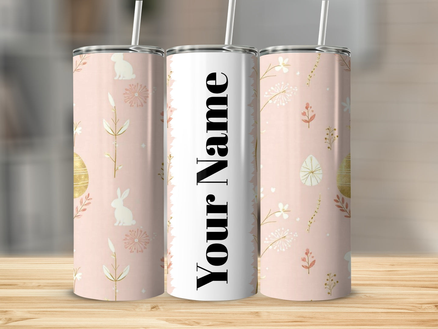 Personalized Easter Bunny Eggs Custom Tumbler