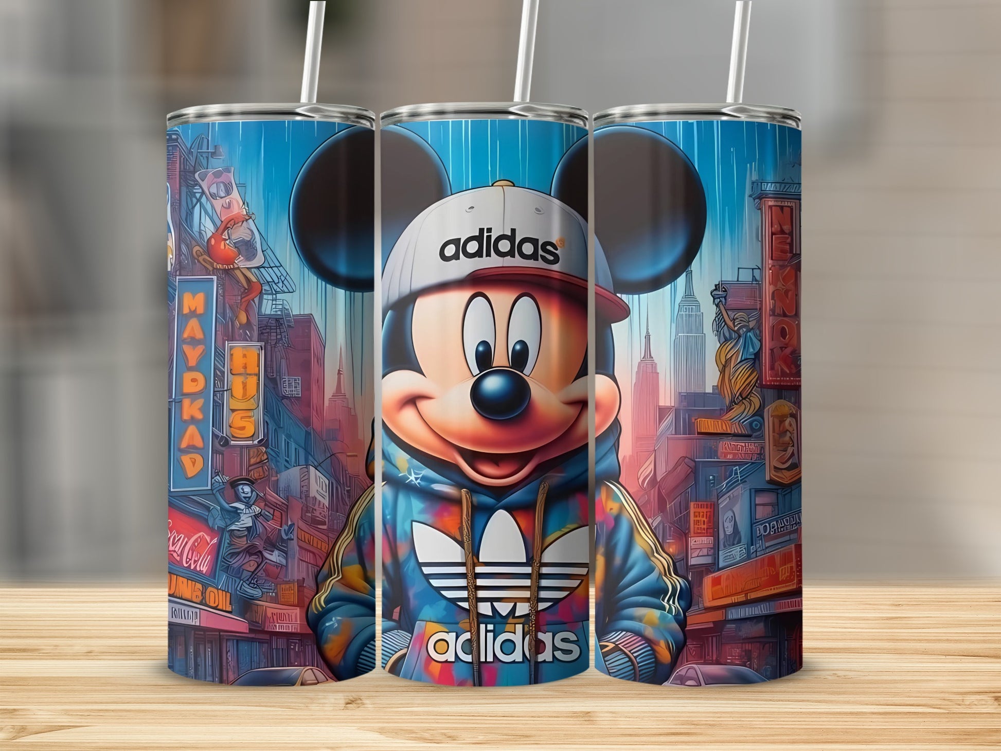 Mickey Mouse Street Art Style Stainless Steel Tumbler