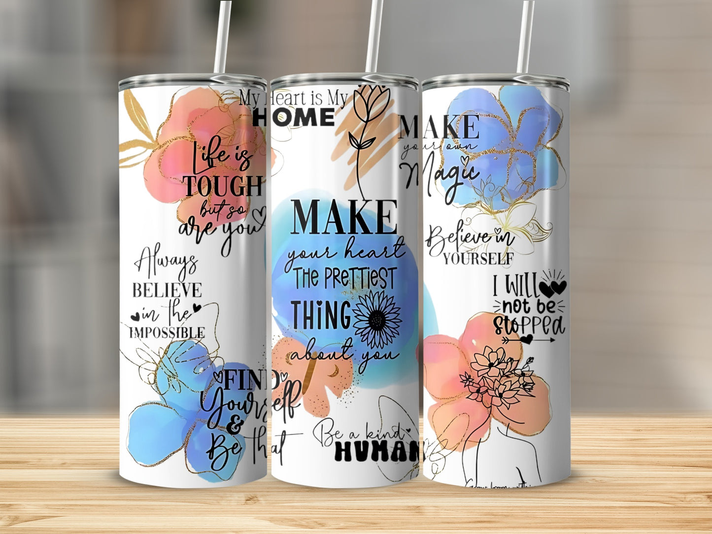 Motivational Quotes Tumbler Inspirational Drinkware