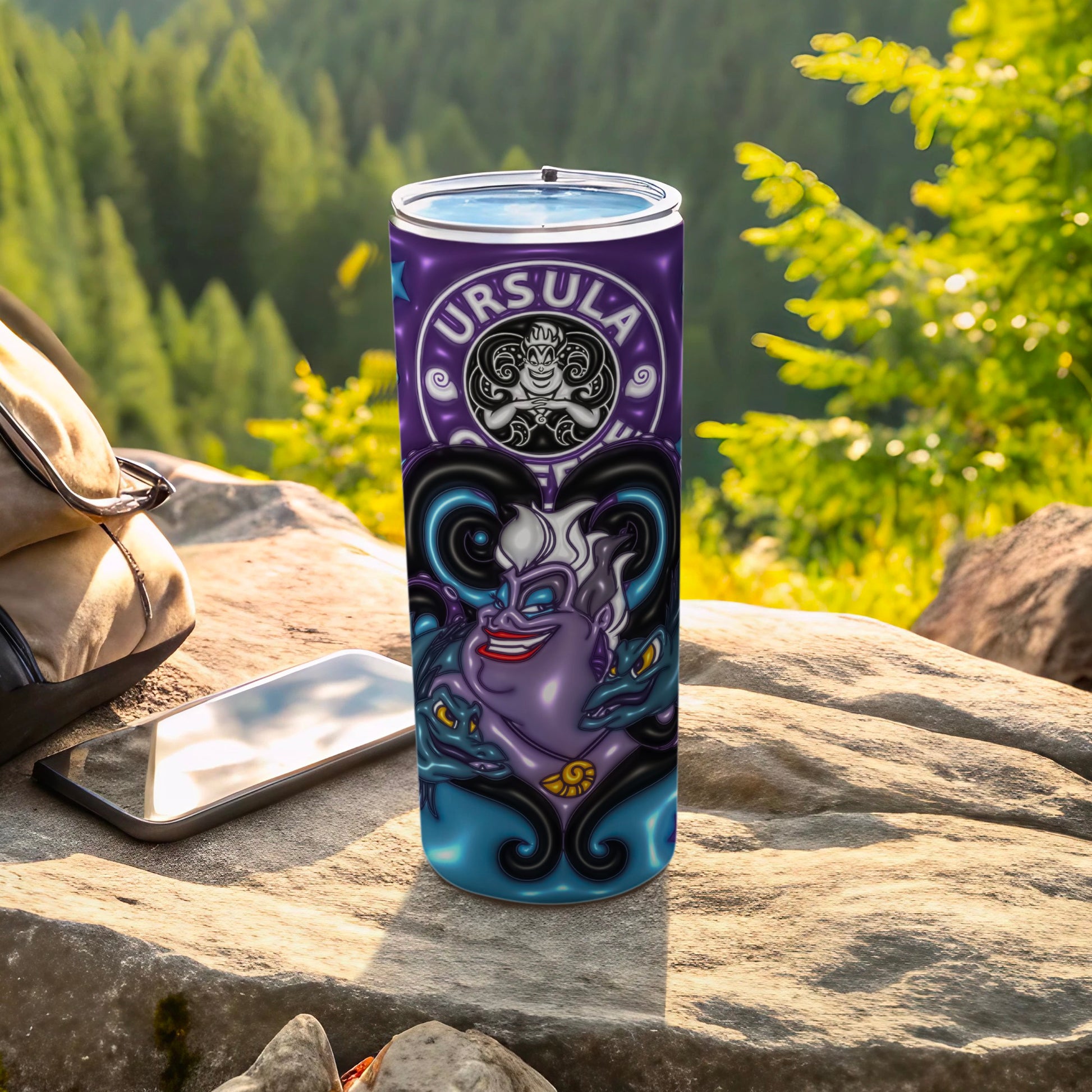 Ursula Dark Sea Witch Illustration Tumbler Cup