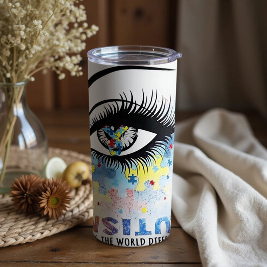 Eye of Autism Awareness Tumbler