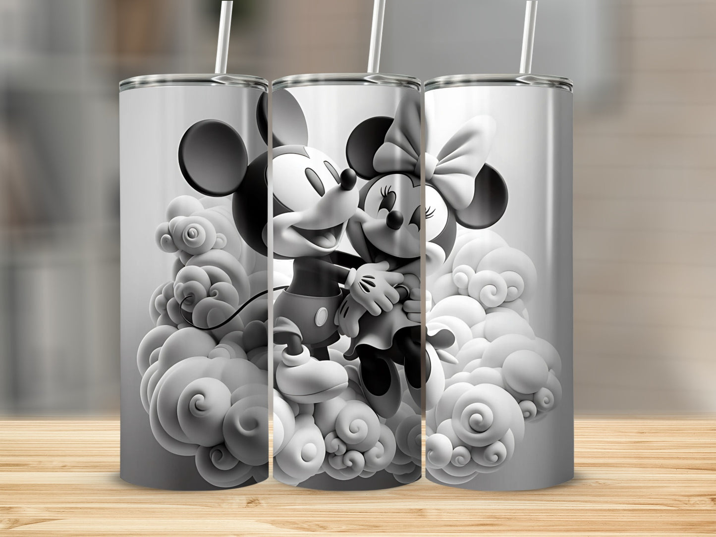 Adorable Mickey and Minnie Mouse Tumbler Cup Design