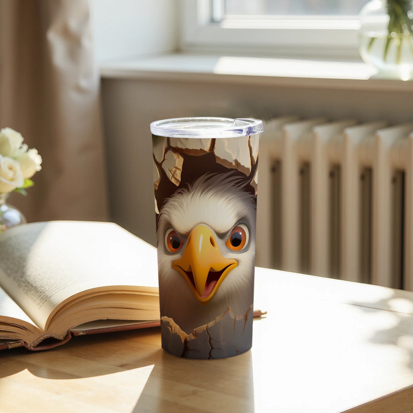 Cute Eagle Head Bursting Design Tumbler product type