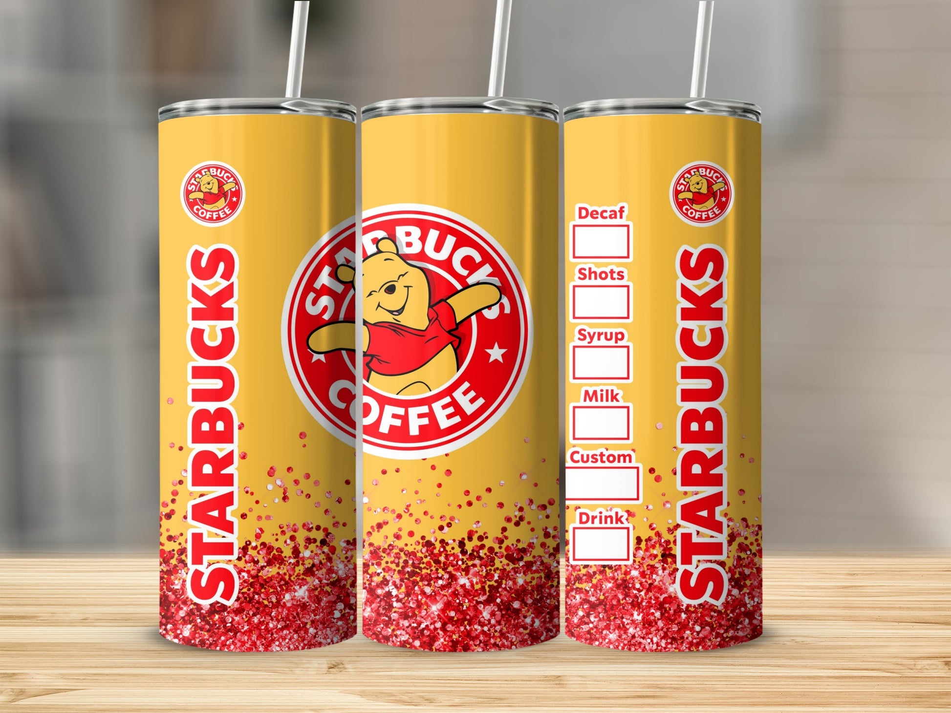 Winnie The Pooh Starbucks Coffee Tumbler Cup