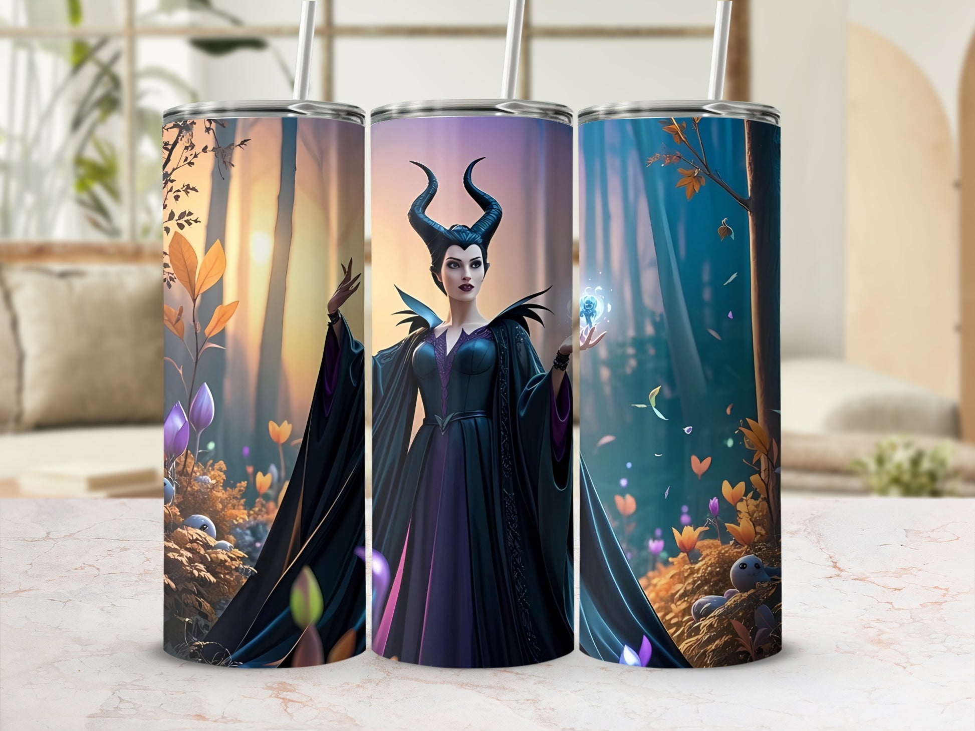 Enchanting Dark Sorceress Design Tumbler Cup Product