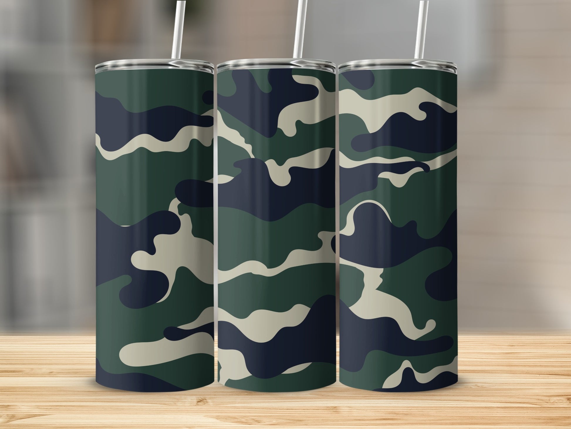 Camouflage Design Insulated Travel Tumbler Beverage Flask