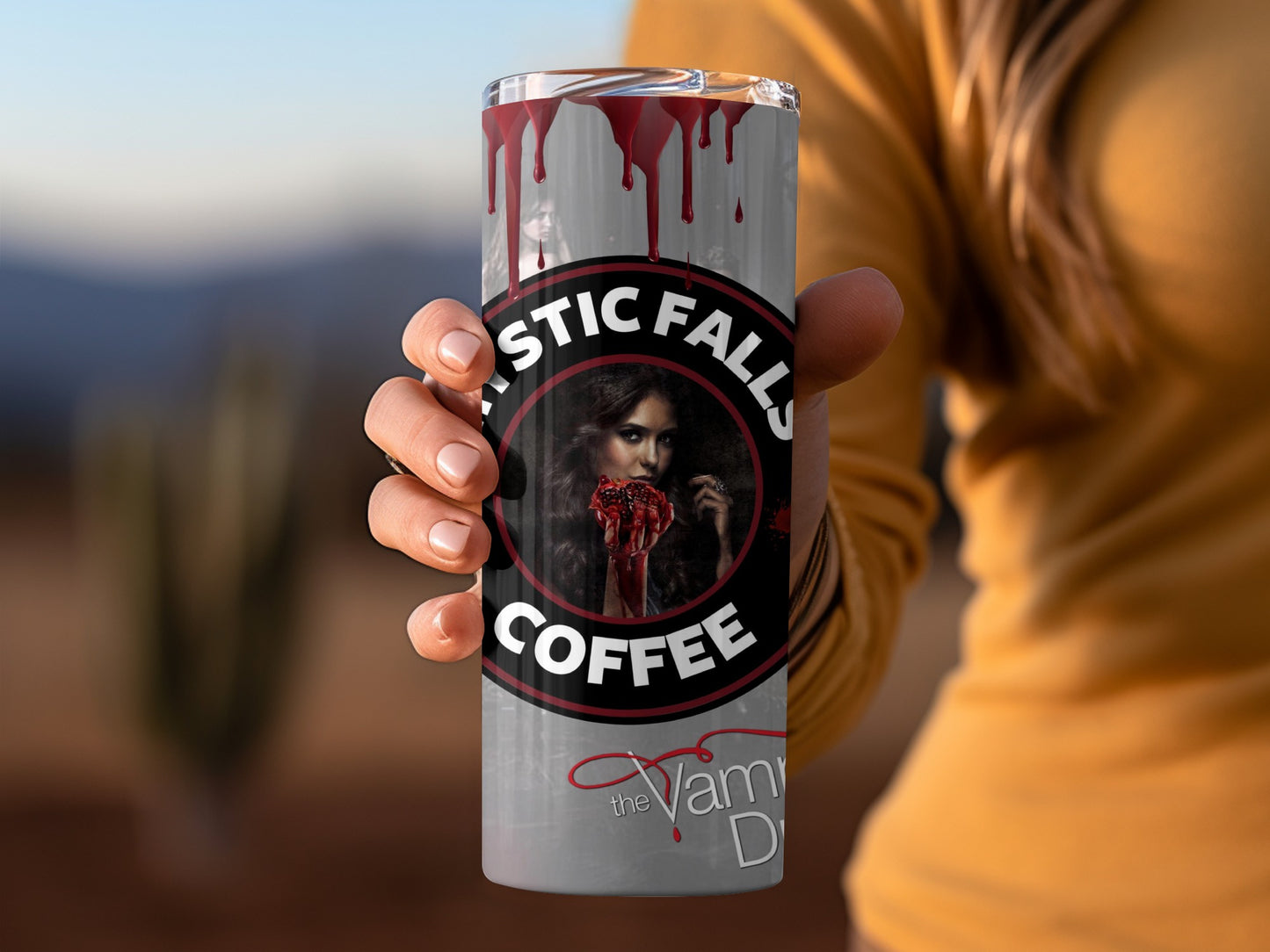 Mystic Falls Coffee the Vampire Diaries Tumbler
