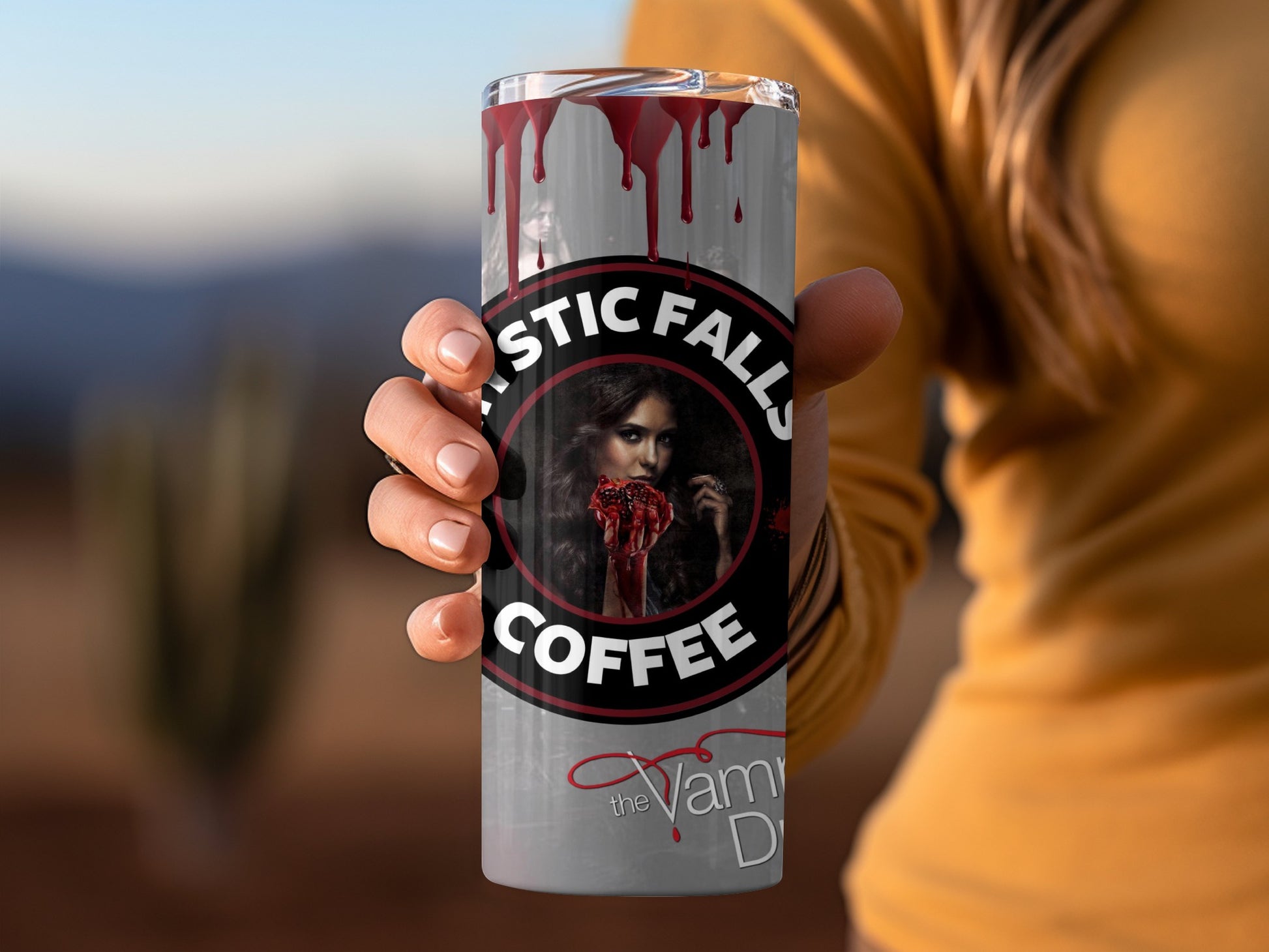 Mystic Falls Coffee the Vampire Diaries Tumbler