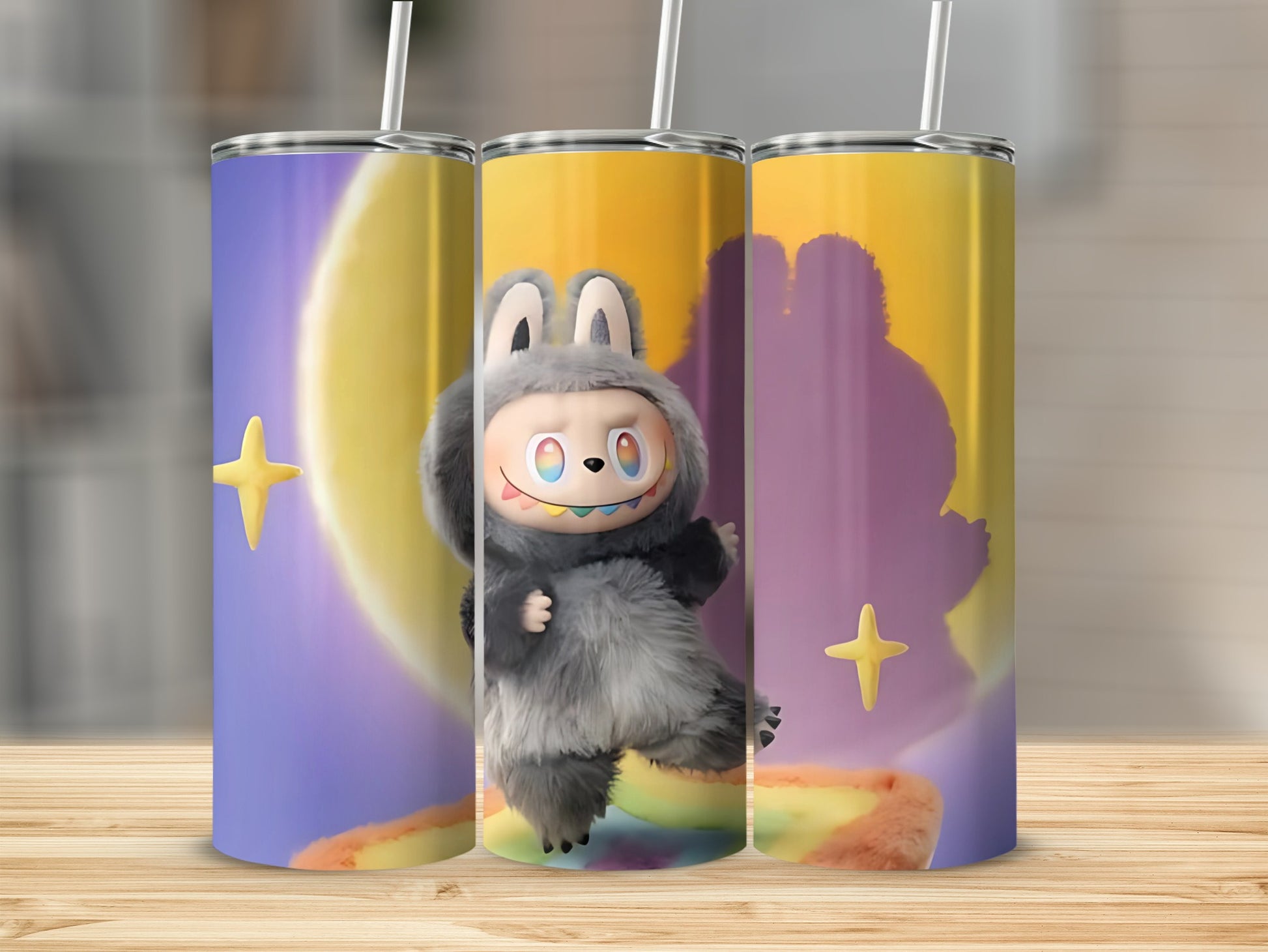Cute Fantasy Character with Stars Design Tumbler