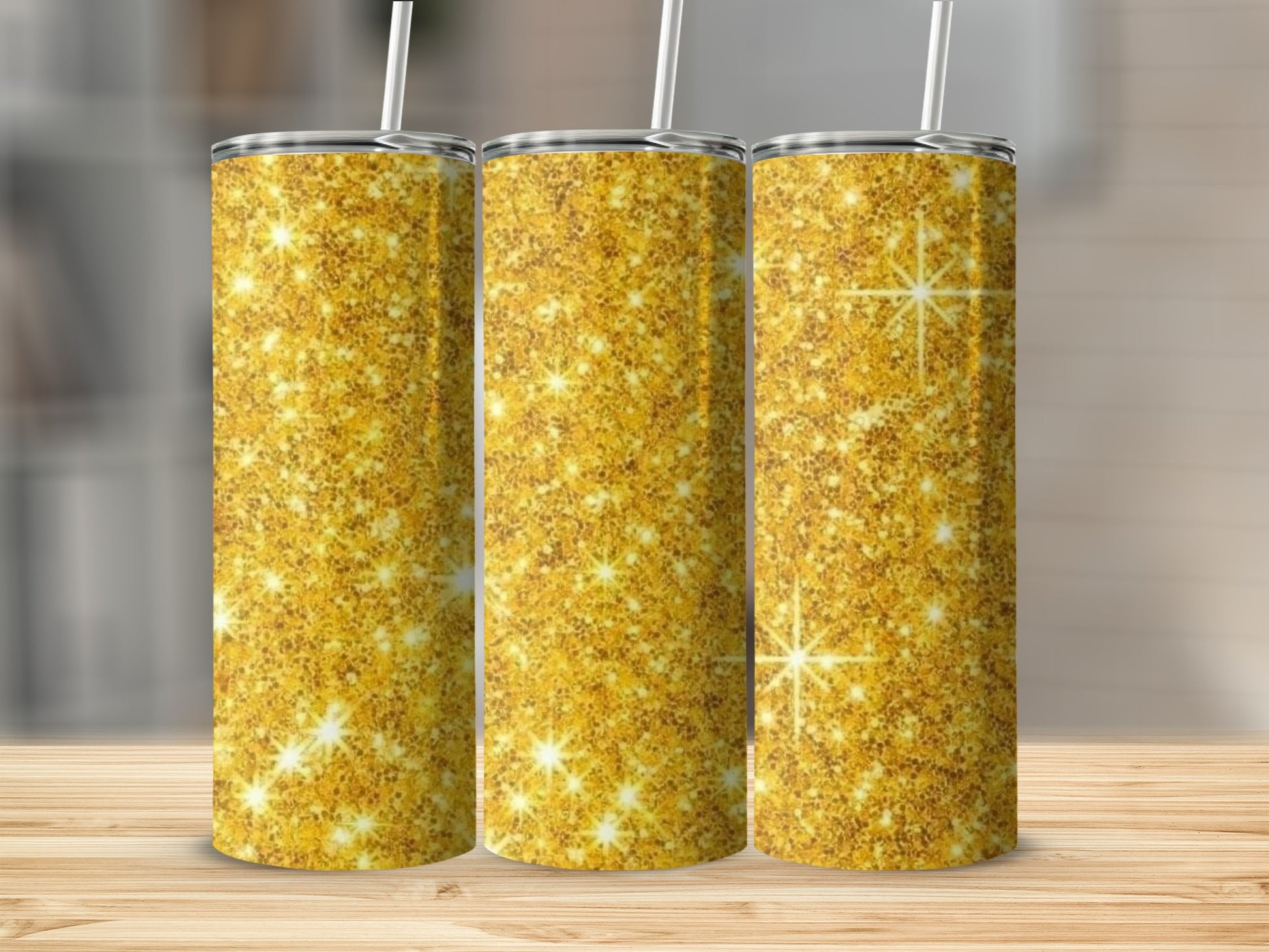 Glittering Gold Sparkle Insulated Tumbler