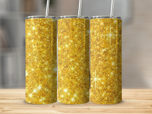 Glittering Gold Sparkle Insulated Tumbler