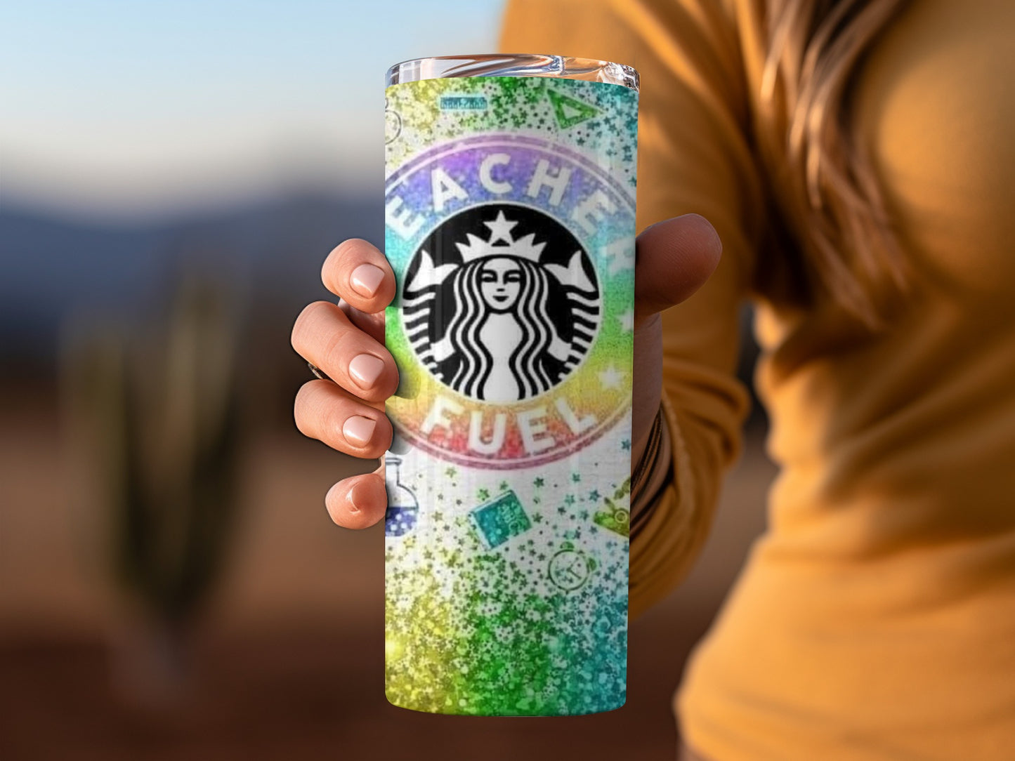 Teacher Fuel Circle Design for Educators and Coffee Lovers Tumblers