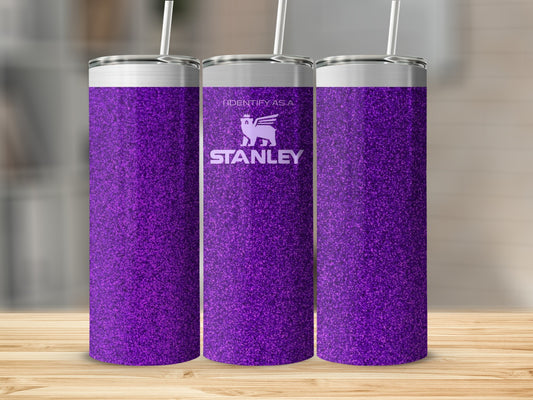 Stanley Purple Glitter Design Insulated Tumbler