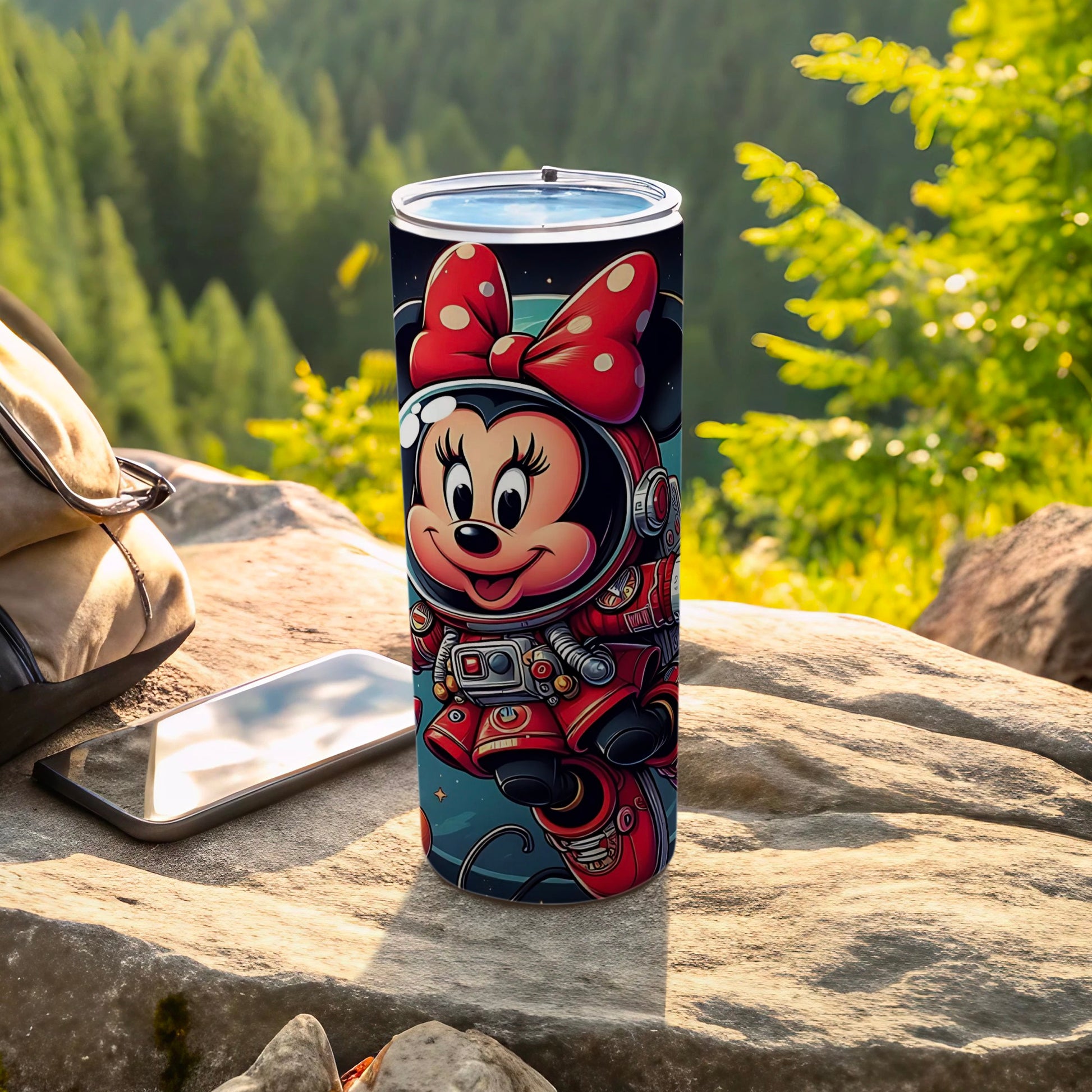 Minnie Mouse Astronaut Design Travel Tumbler Cup
