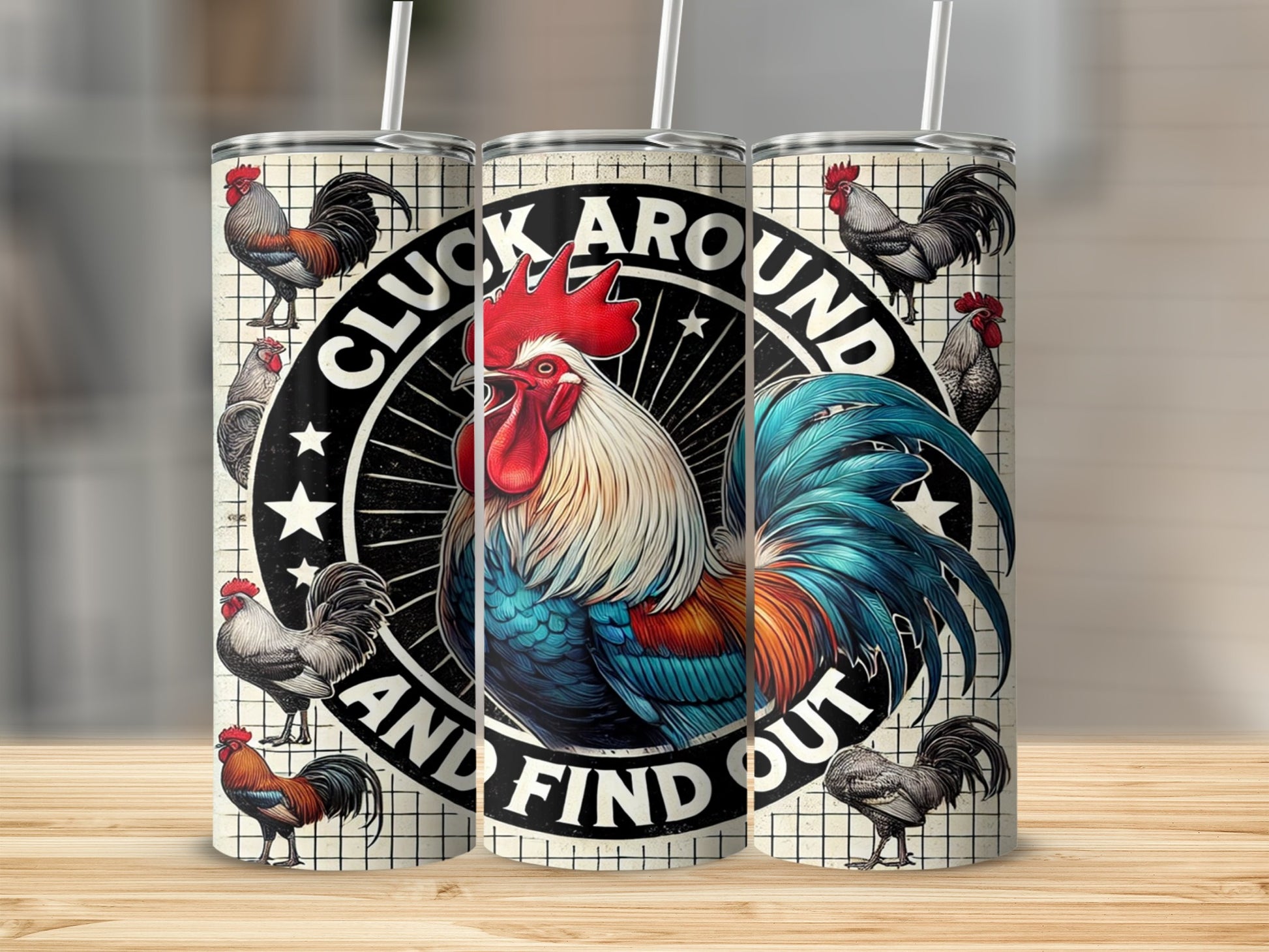 Cluck Around and Find Out Rooster Tumbler Cup