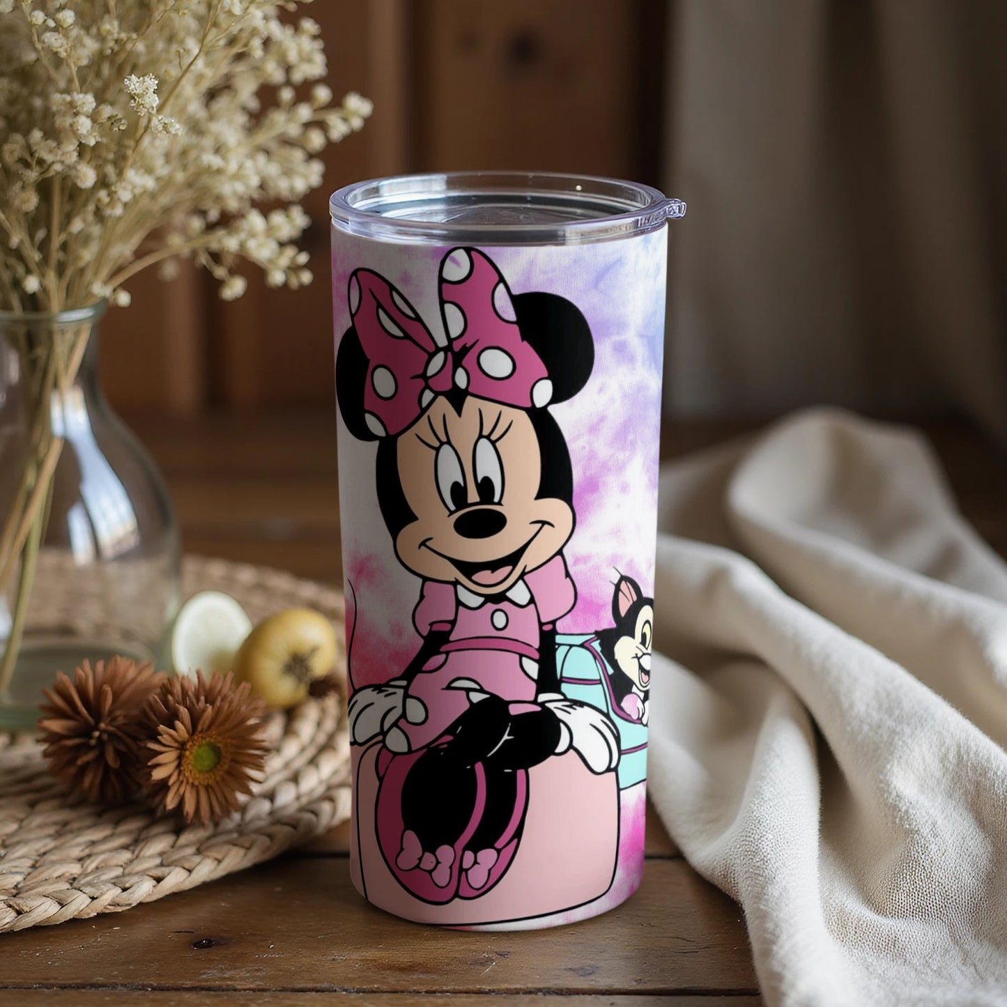 Adorable Minnie Mouse Tumbler with Pink Bow Design