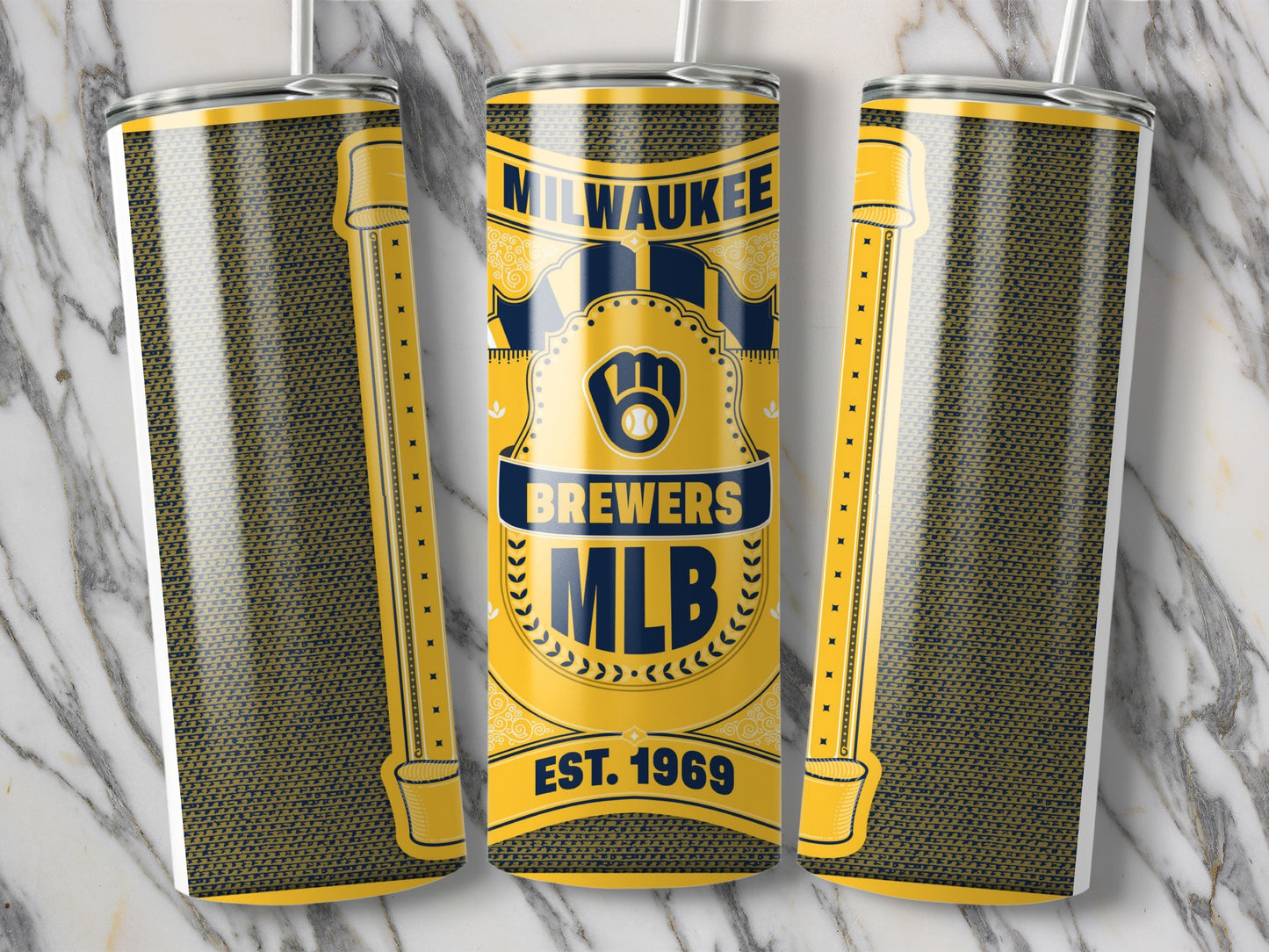 Milwaukee Brewers MLB Established 1969 Official Logo Tumbler