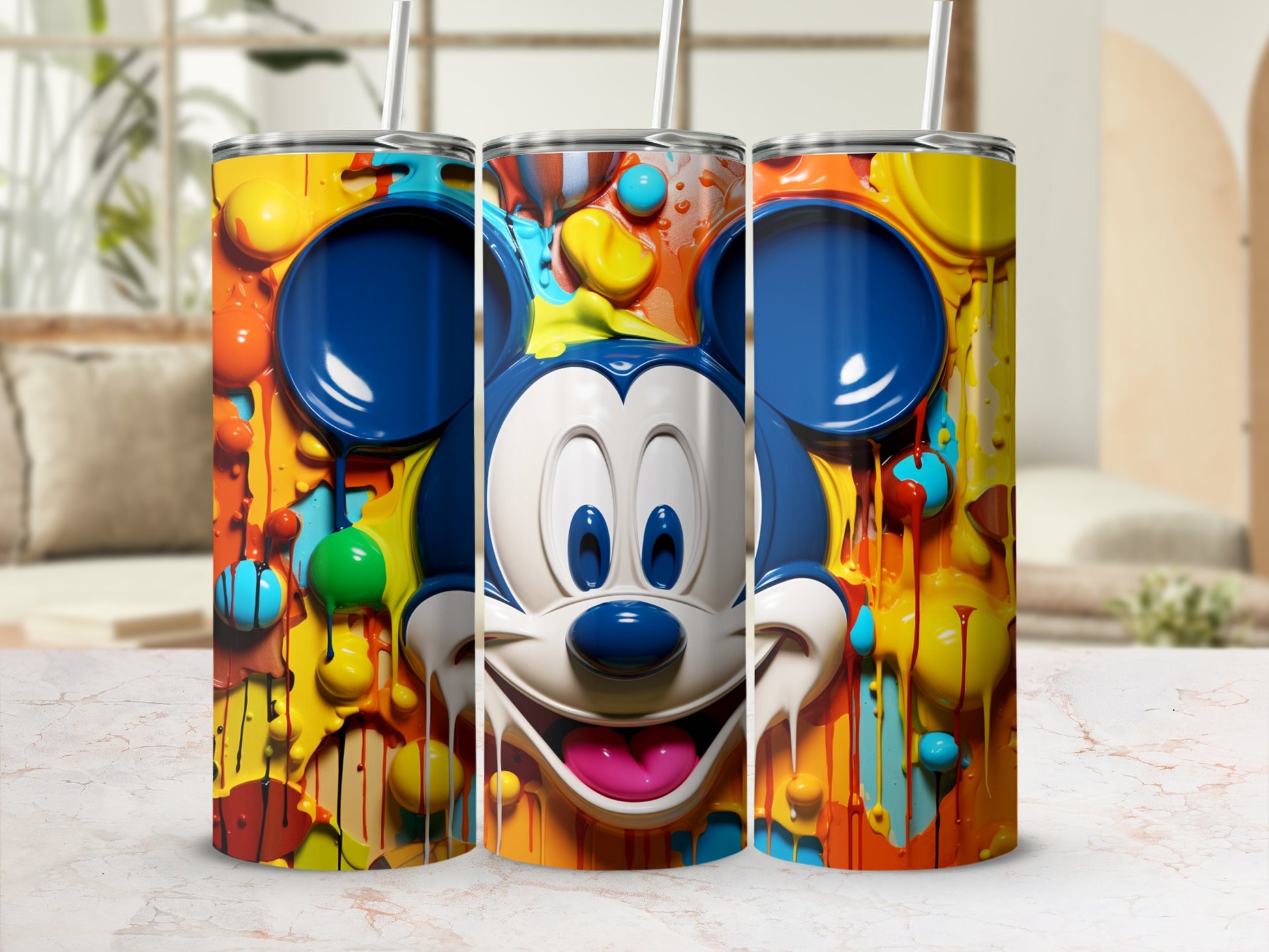 Colorful Cartoon Character Tumblers for Kids and Adults