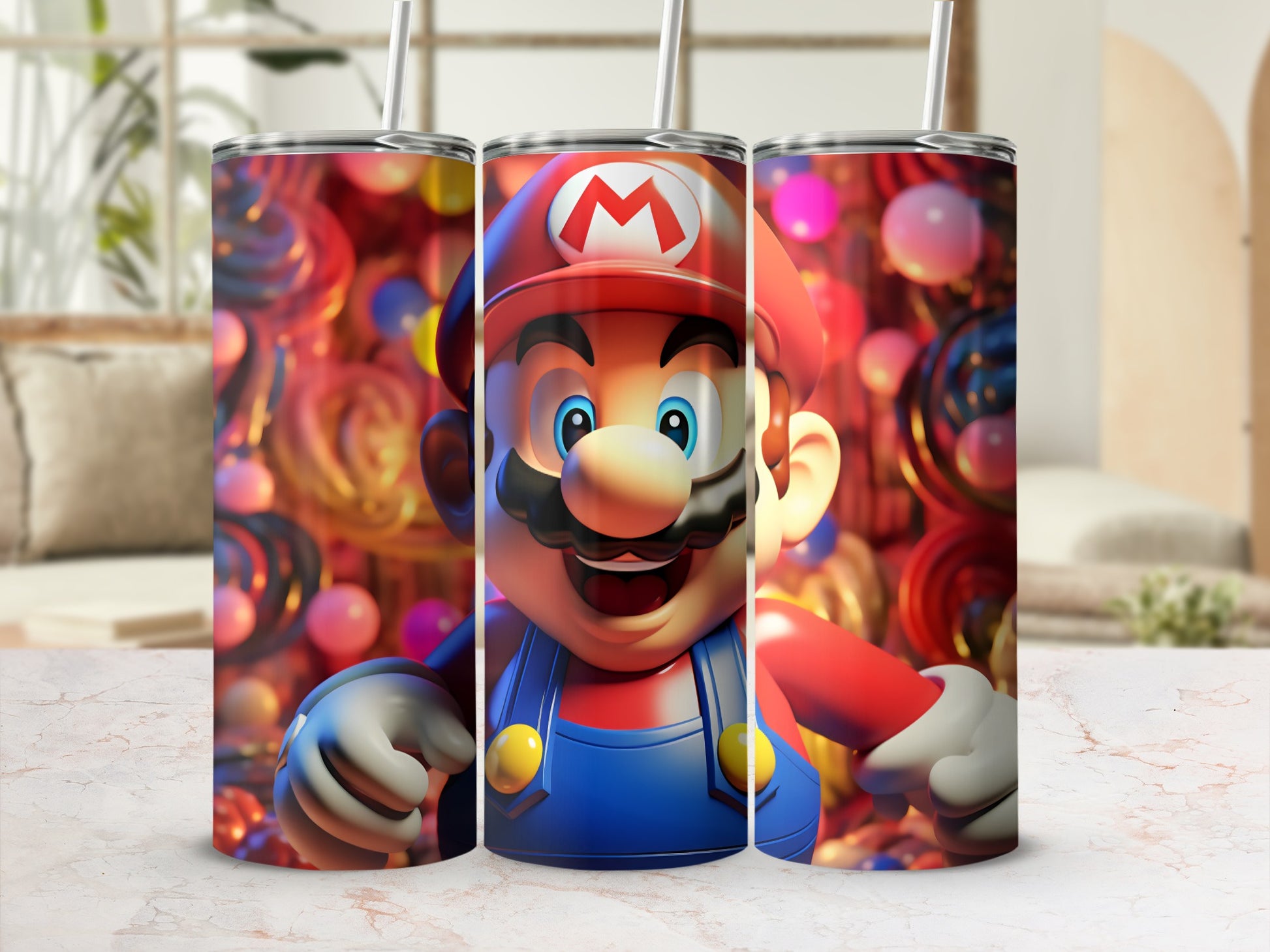 Colorful Character Themed Insulated Tumbler Flask