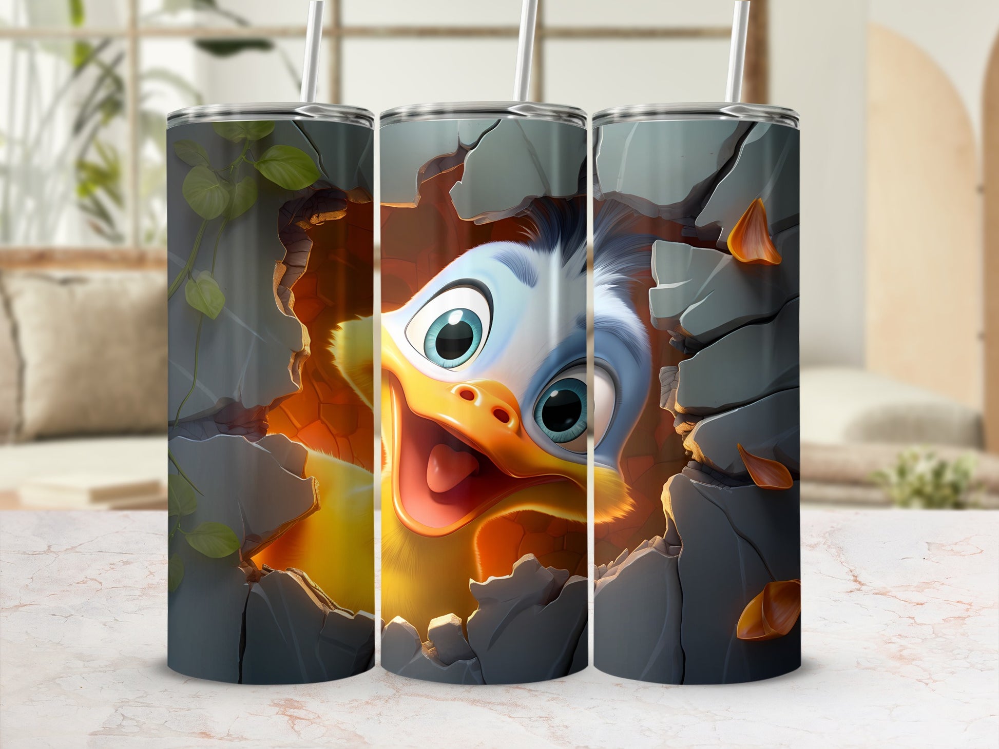 Excited Cartoon Duck Bursting Wall Art Tumbler product type
Tumbler, Duck, Cartoon Duck, Happy Duck, Animal Design, Cute Character, Unique Tumbler, Cracked Wall, Breaking Through, Fun Drinkware, Kids Tumbler, Beverage Holder, Reusable Cup, Gift Idea, Drink Bottle, Whimsical Art, Graphic Tumbler, Pop Out Design, Creature Cup, Lively Duck