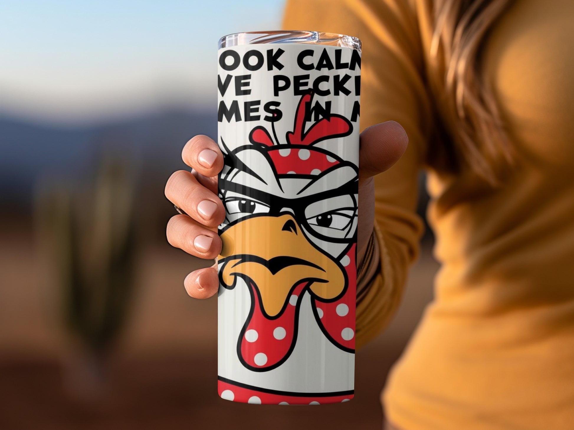 Funny Chicken Motivational Quote Insulated Tumbler