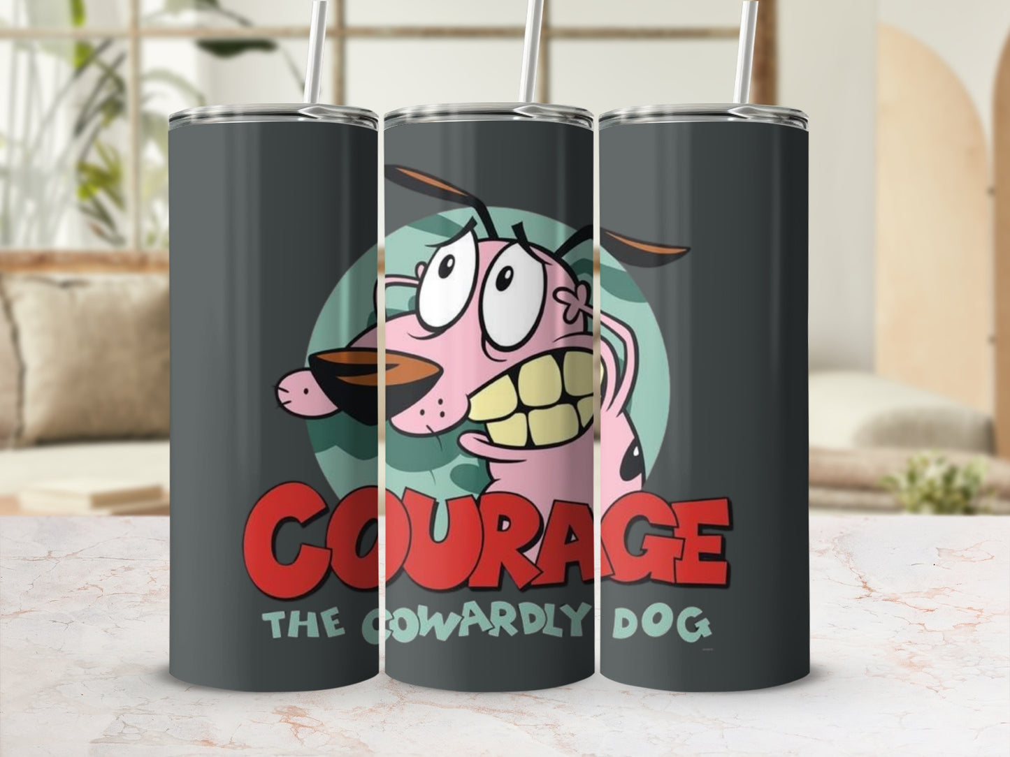Courage the Cowardly Dog Travel Mug Custom Tumbler