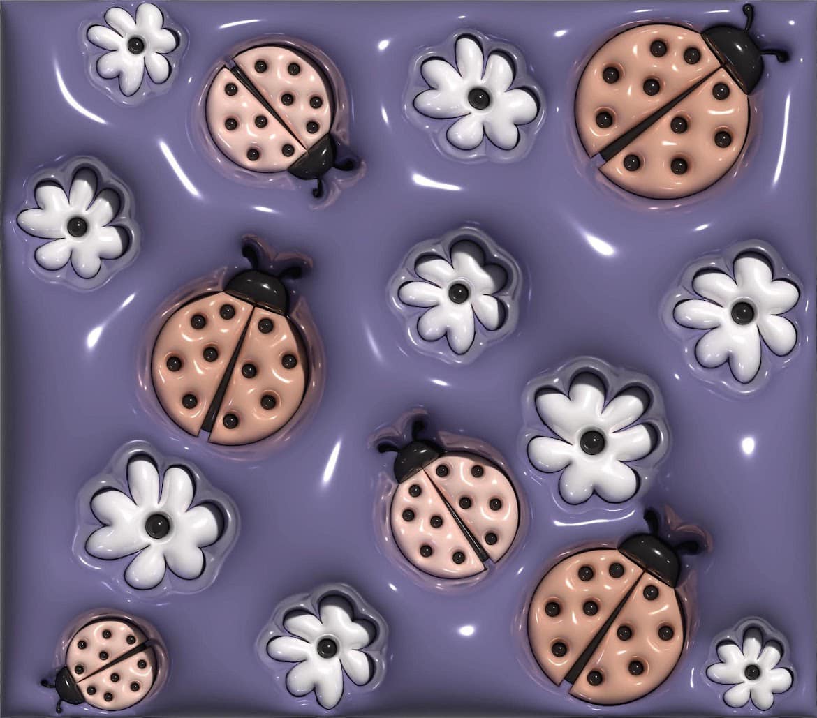 3D Inflated Lady Bug Tumbler